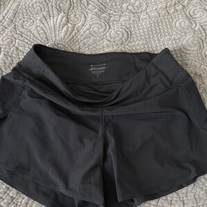 Athleta Black Athletic Shorts Moisture-Wicking Performance
